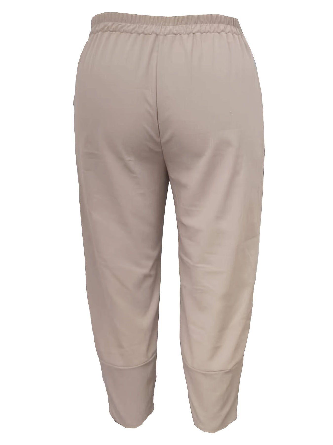  High Rise Loose Crop Harem Trousers With Pockets