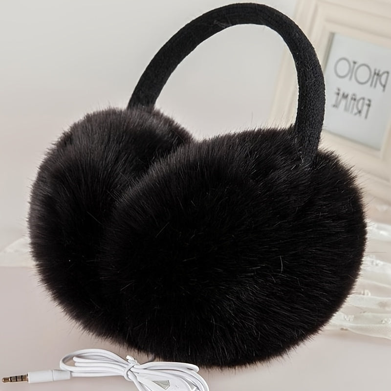 Winter Ear Muffs Faux Fur Ear Warmers Snap Closure Machine Washable Men Women