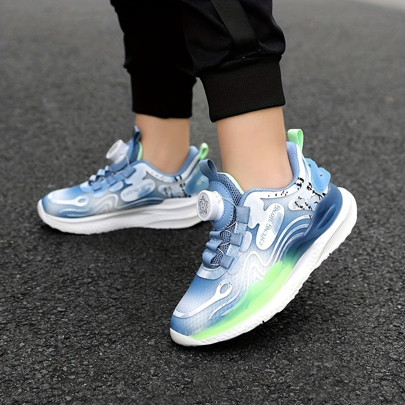 Kid's Non Slip Basketball Shoes w/ Rotating Buckle & Comfy Design