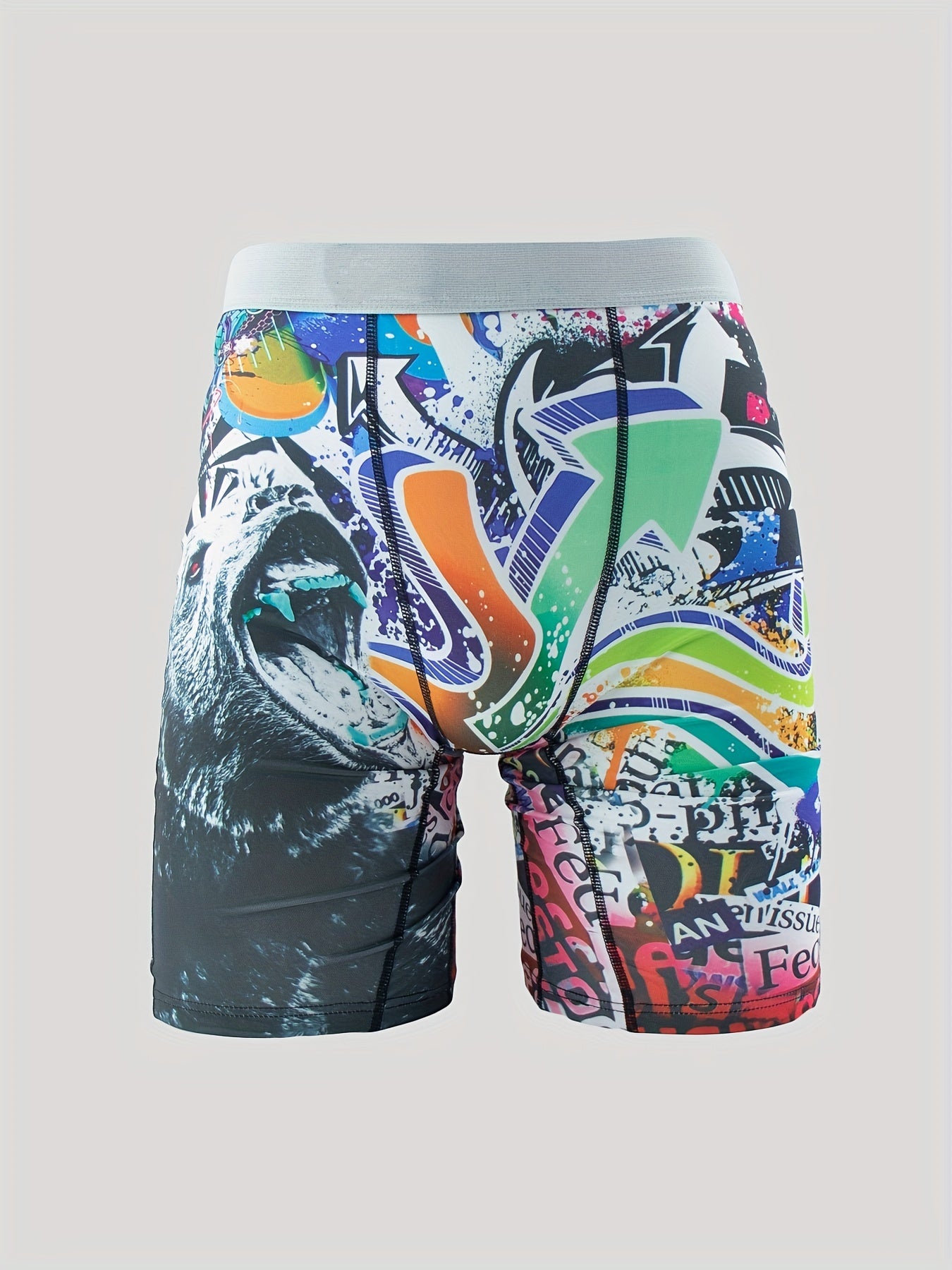 Men's Stretchy Boxer Briefs Comfortable Leopard Print Underwear