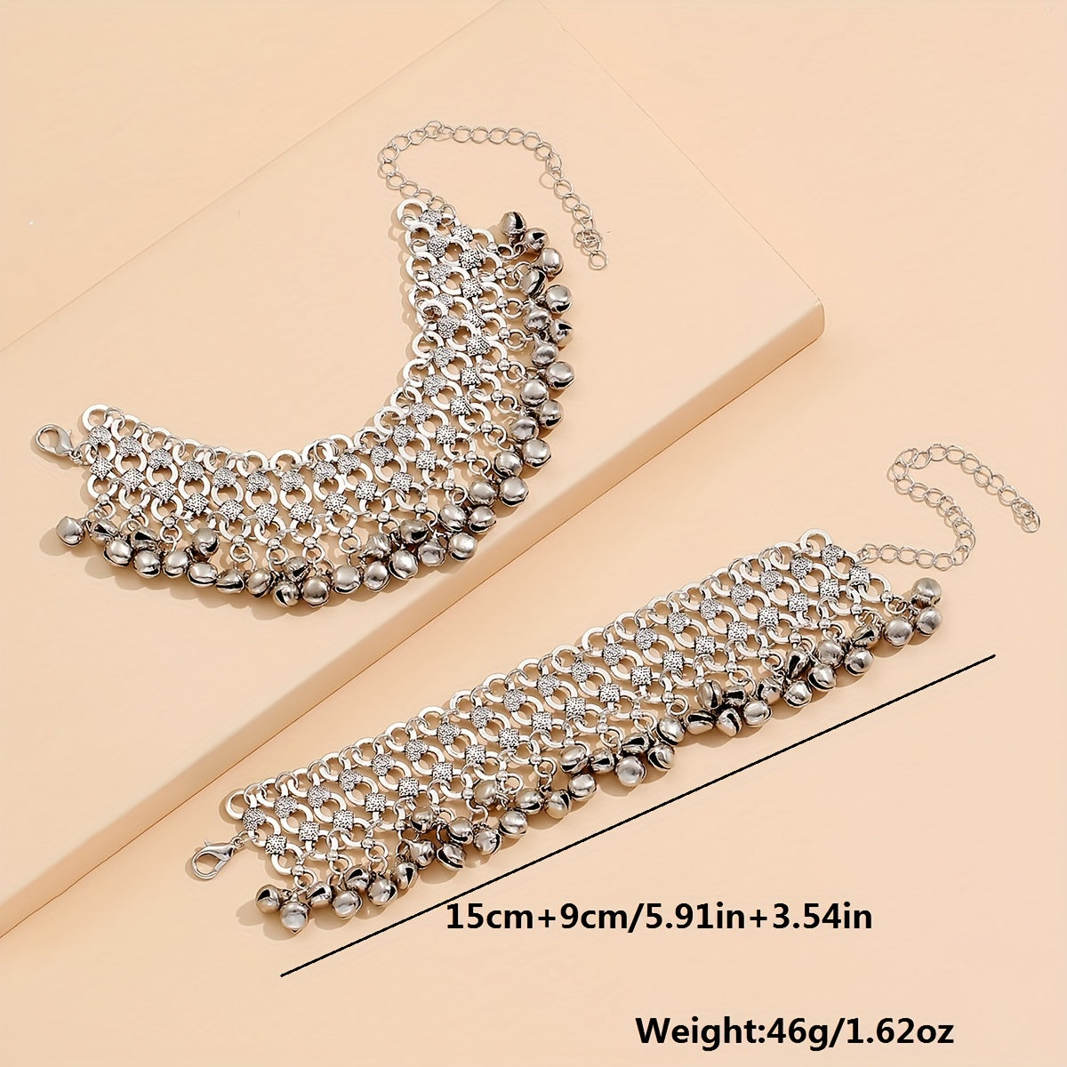 Vintage Boho Anklet Set - 2 Pcs