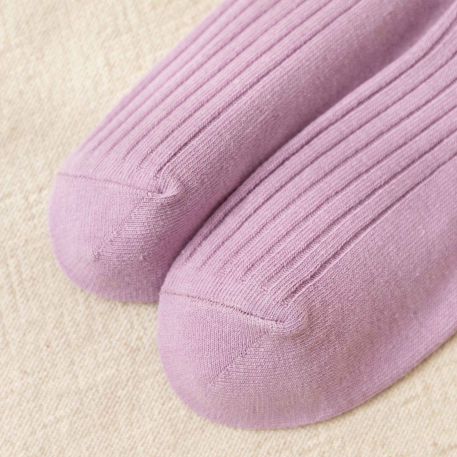 Ribbed Mid Tube Socks Striped Trim Women's Casual Comfy All Match