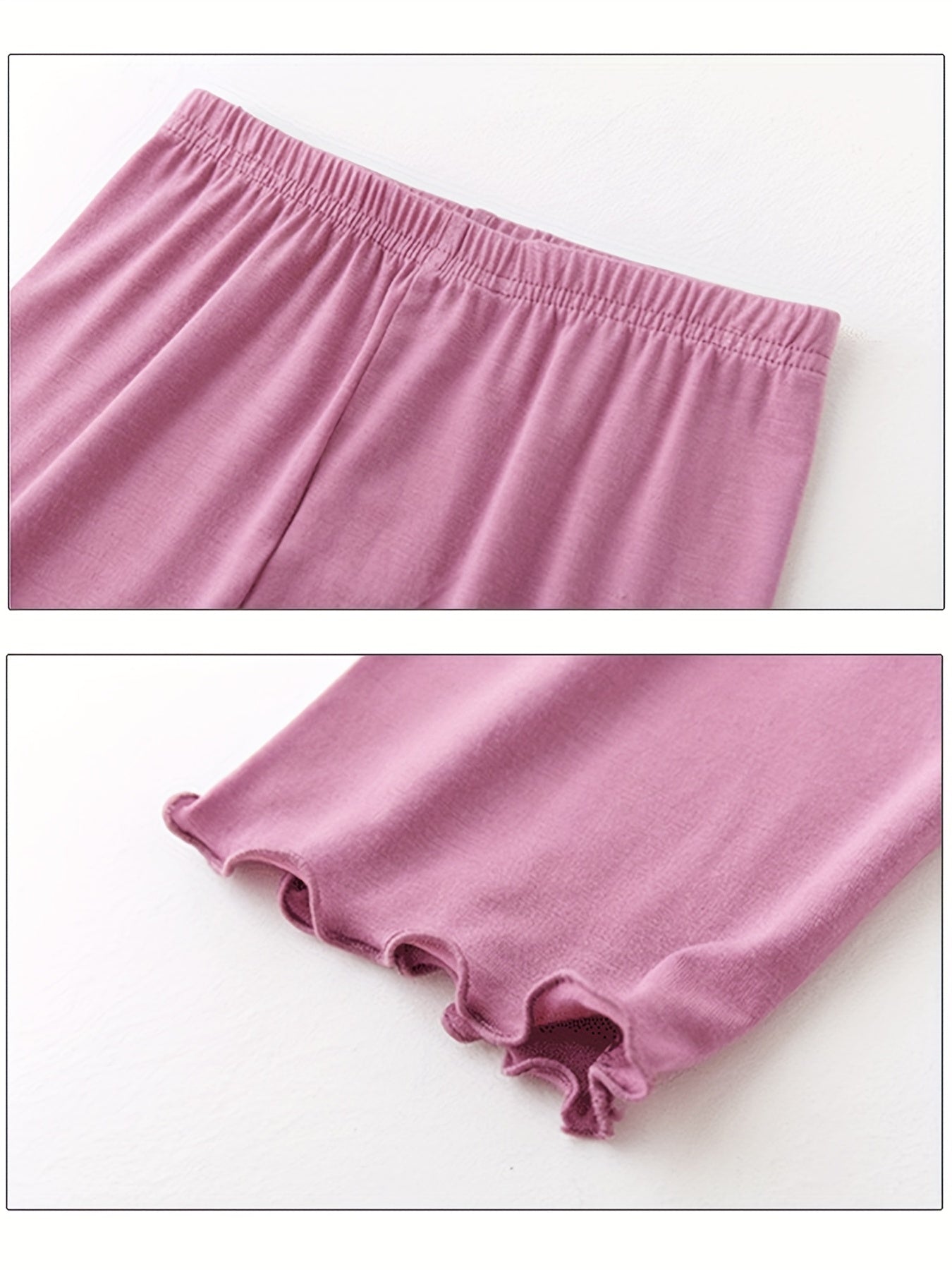 5pcs Girls' Modal Dance Shorts Fringe Stretch Sports Bottoming Shorts