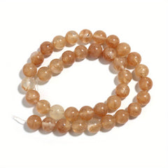 Natural Brown Crystal Round Beads 4-12mm