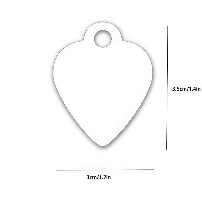 5pcs Aluminum Sublimation Print Blank Pet Tag - Double Side Printing