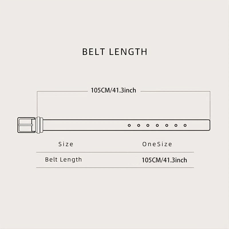 Rectangular Buckle Pin Belt Casual PU Leather Waist Belts For Women