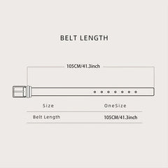 Rectangular Buckle Pin Belt Casual PU Leather Waist Belts For Women
