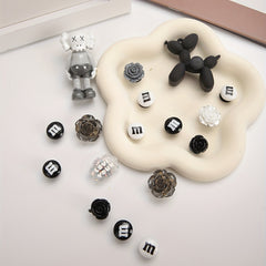 17pcs Cartoon & Flower Shoe Charms Resin Accessories