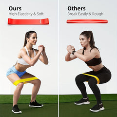 5pcs Yoga Pilates Resistance Bands Set for Exercise Stretching