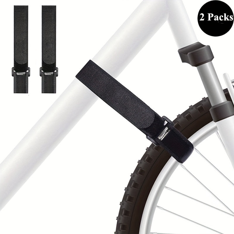 2PCS Bike Frame Stabilizer Strap Anti skid Adjustable Belt Cycling Accessories