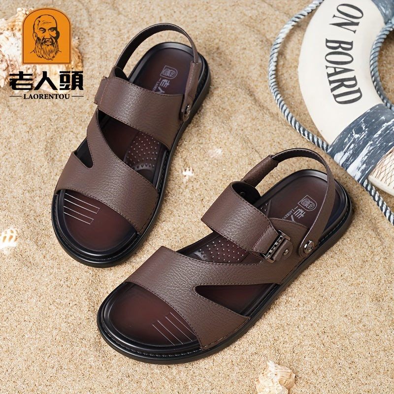 LAORENTOU Men's Beach Sandals Quick Drying Non-Slip Comfy Slides