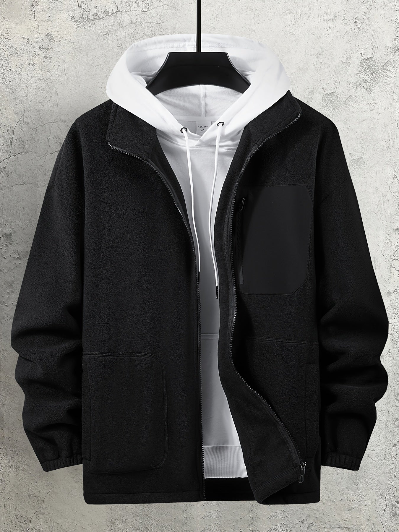 Men's Casual Long Sleeves Fleece Jacket