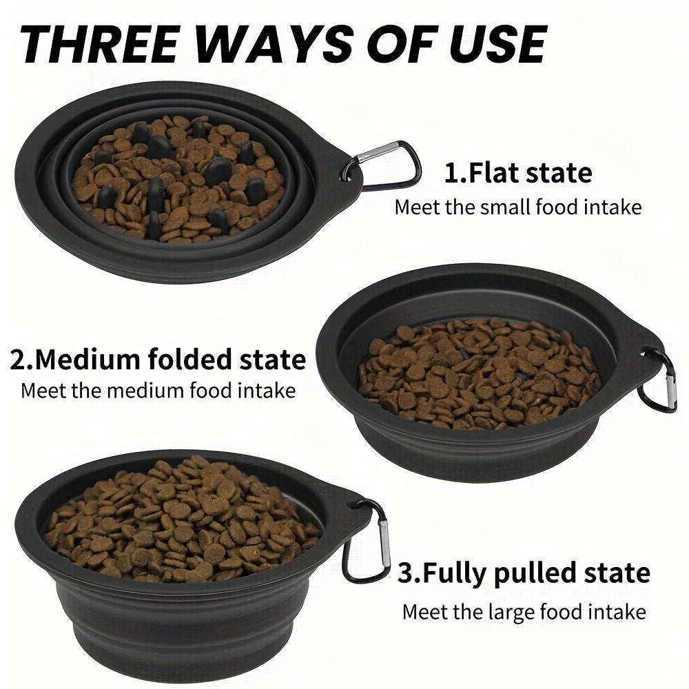 Portable Pet Folding Bowl Anti-choking Slow Feeding