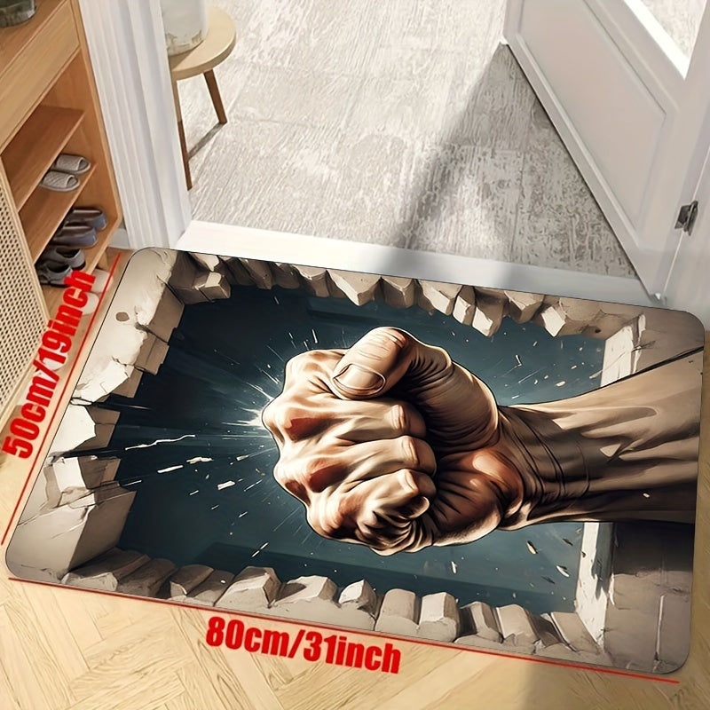 Fist Pattern Rug Machine Washable Carpet for Bedroom Living Room