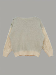  Striped Long Sleeve Round Neck Jumper