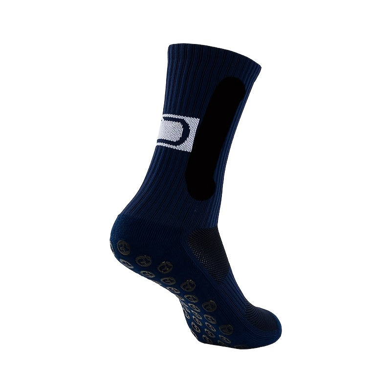 Men's Sweat-absorbing Non-slip Mid-calf Socks for Football Running