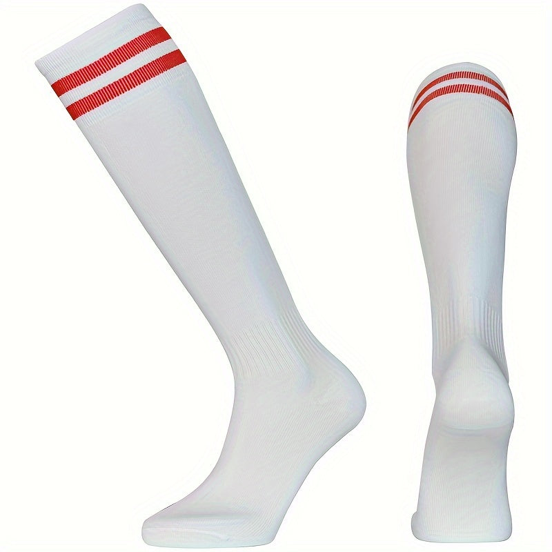 Unisex Over The Calf Athletic Socks Soccer Football Non Slip Sweat Absorbent