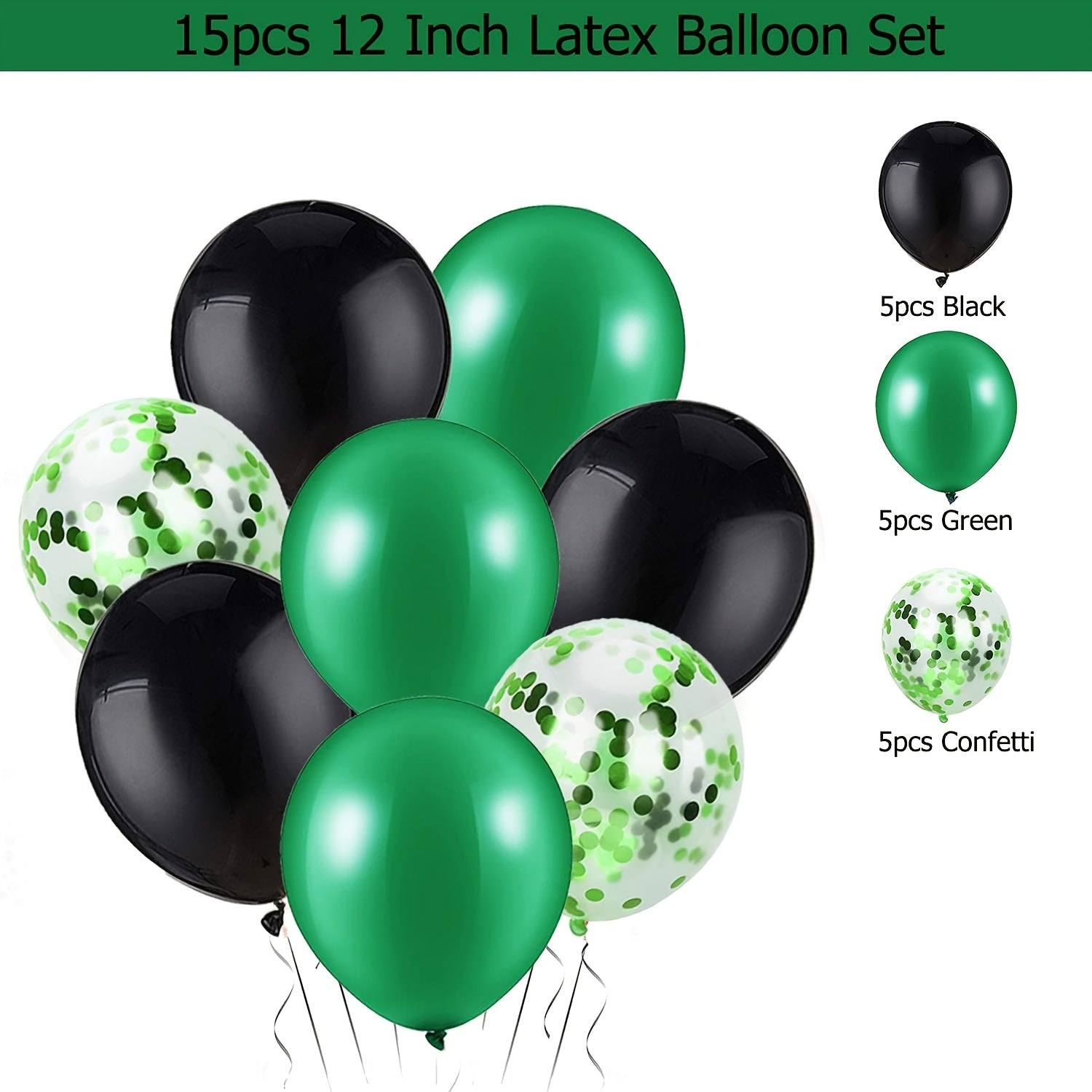 Birthday Banner Confetti & Balloons for Men Party Decoration Set