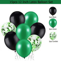 Birthday Banner Confetti & Balloons for Men Party Decoration Set