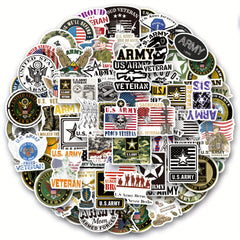 100pcs Army Stickers Military Stickers Water Bottles Laptops Cars