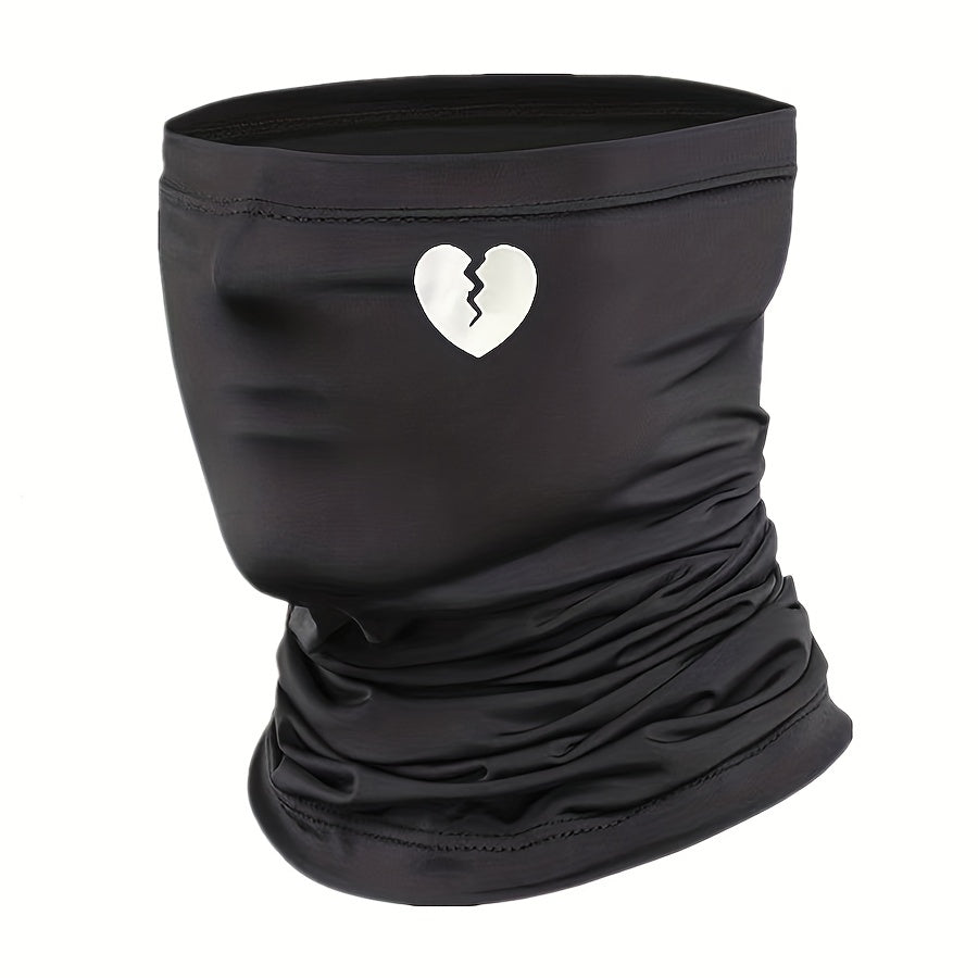 Broken Heart Print Mask Unisex Windproof Neck Gaiter
