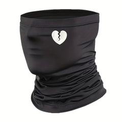 Broken Heart Print Mask Unisex Windproof Neck Gaiter