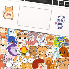 100pcs Small Animal Waterproof Stickers for Kids