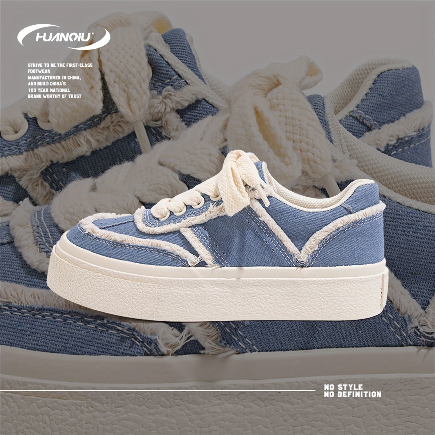 Women's Lace-up Canvas Shoes Thick Sole Casual Board Shoes