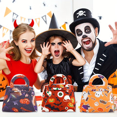 Halloween Pumpkin Tote Bag Candy Bag Trick or Treat Gift Theme Party Supplies
