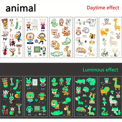 Luminous Tattoo Stickers Set for Children Princess Unicorn Butterfly