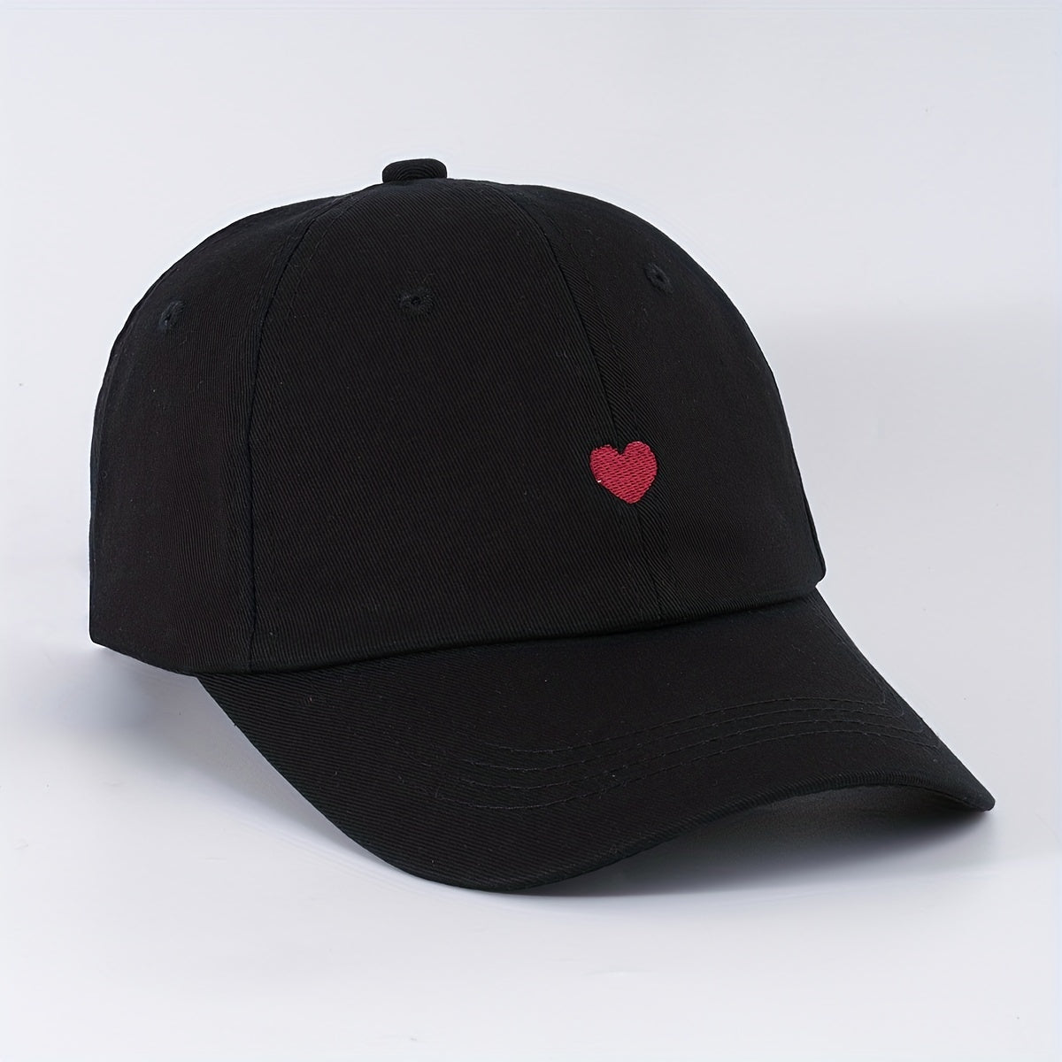 Heart Embroidery Couple Baseball Cap Lightweight Sun Hat