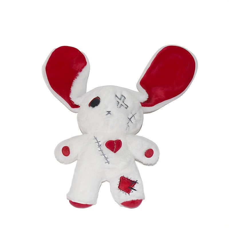 Cartoon Rabbit Plush Toy and Red Polyester Halloween Decor Gift
