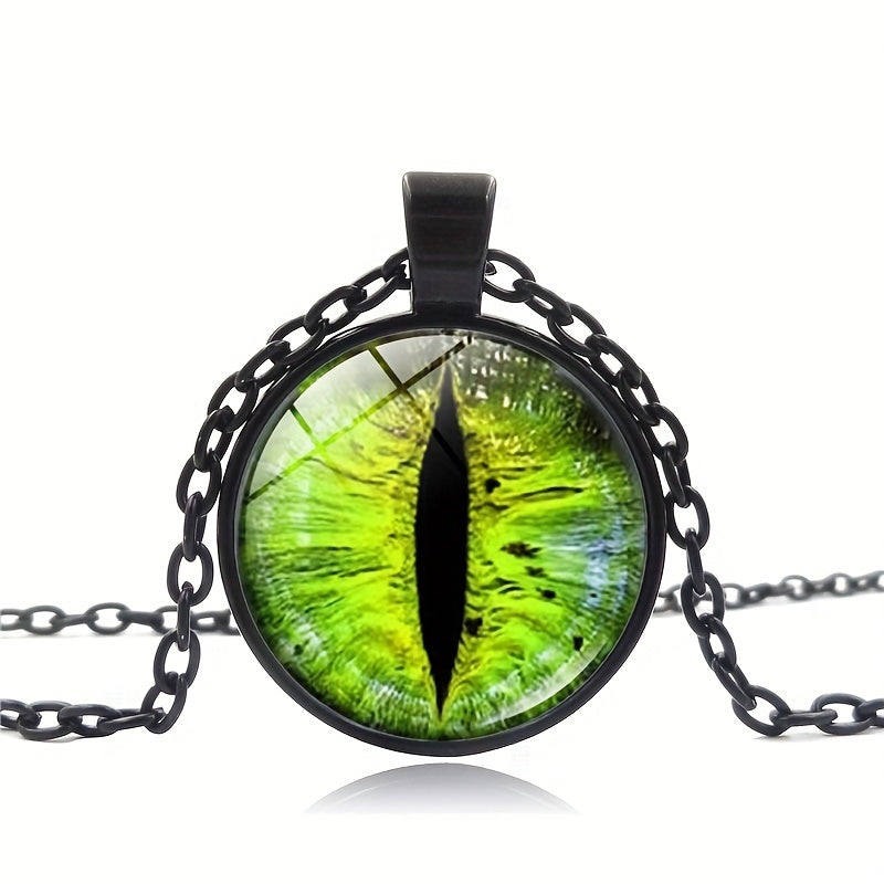 Cat Eye Dragon Eye Necklace Men Women Time Gemstone Pendant Clavicle Chain