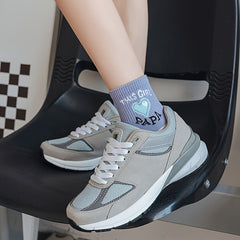 5 Pairs Floral & Heart Print Socks Women's Stockings