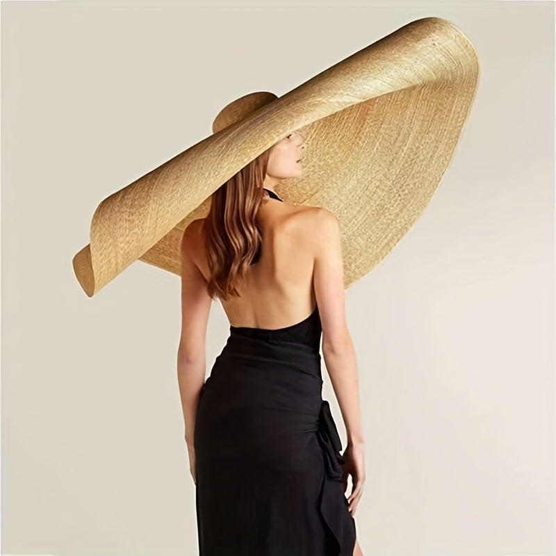 Vintage Large Brim Straw Hat Summer Beach Hats For Women