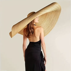Vintage Large Brim Straw Hat Summer Beach Hats For Women