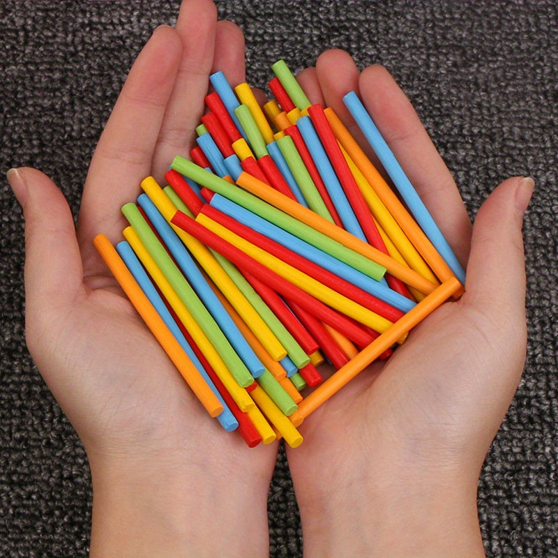 Montessori Math Toys Counting Rods for Babies & Kids Wooden Learning Toys