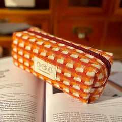 Rainbow Braided Pencil Case Large Capacity Beauty Bag