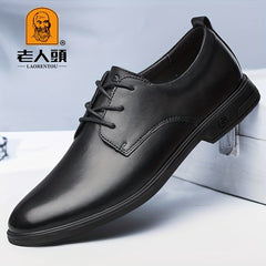 LAORENTOU Men's Brogue Pointed Toe Oxford Shoes Dress Shoes Durable Non Slip