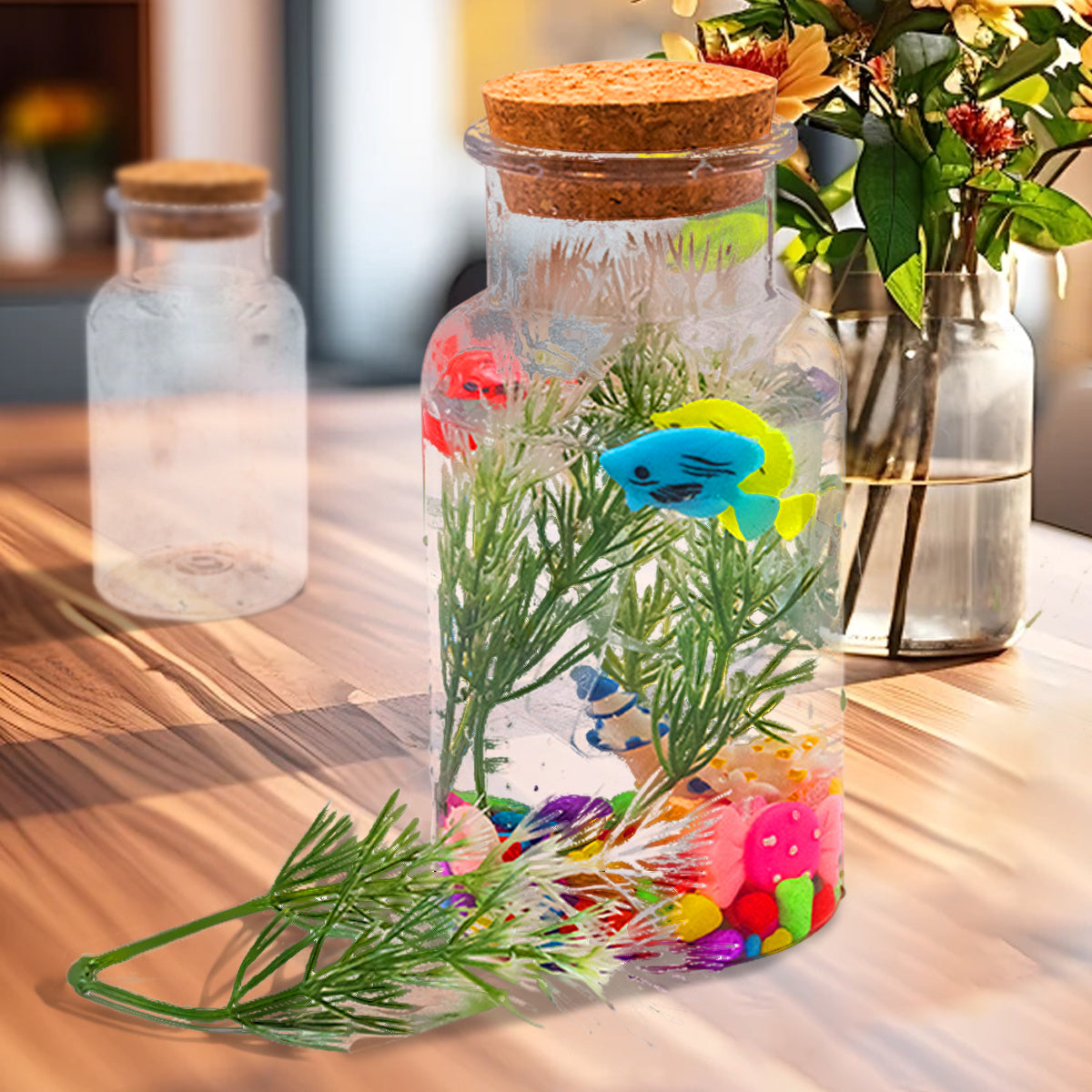 3 in 1 DIY Terrarium Kit Create Your Own Mini Garden with Bottles Rocks Decor