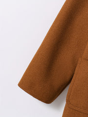 Girls' Warm Shawl Collar Overcoat Outerwear