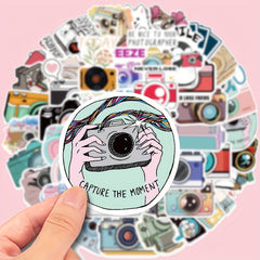 50pcs Camera Photography Waterproof Stickers for Decorating - Christmas Theme