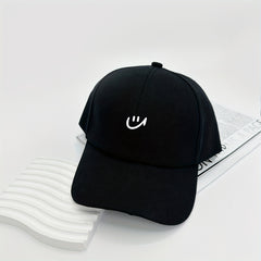 Smiling Print Baseball Cap Casual Breathable Dad Hats Adjustable Sun Hat
