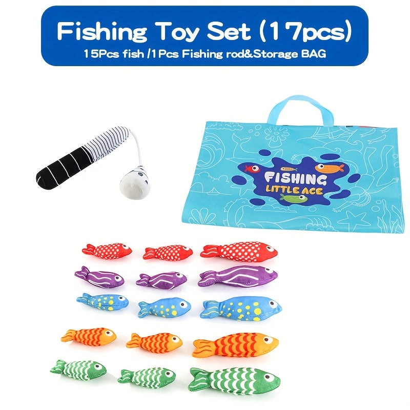Colorful Children's Fishing Toy with Numbered Fish