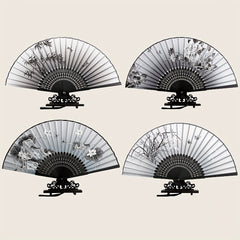1pc Portable Retro Printed Folding Fan Chinese Style Folding Random