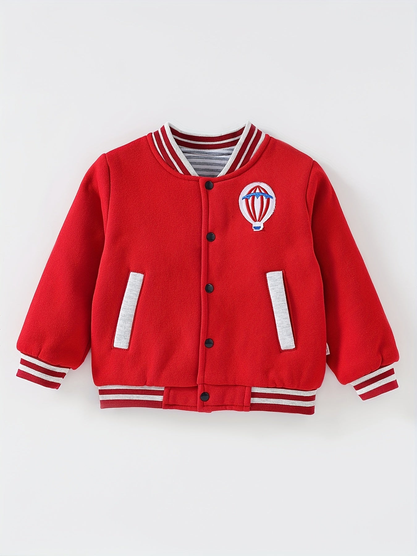 Boys Warm Baseball Jacket Long Sleeve Varsity Jacket