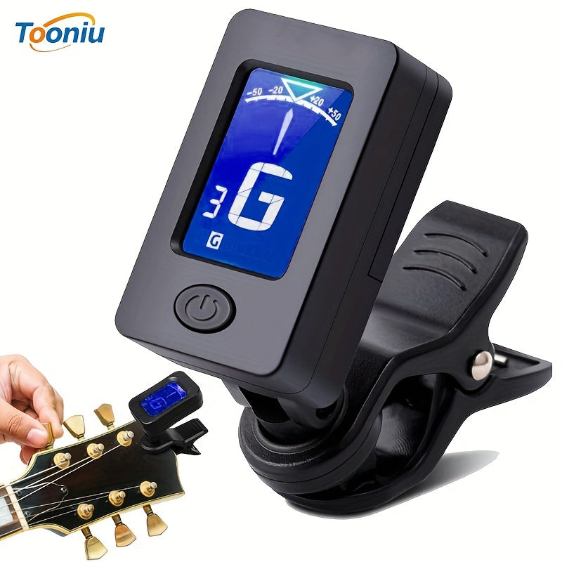 Clip On Digital Electronic Guitar Tuner Bass Ukulele Violin Mandolin Banjo
