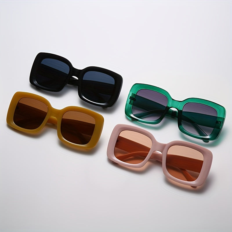 Y2K Large Square Sunglasses UV400 Anti Glare for Women Men
