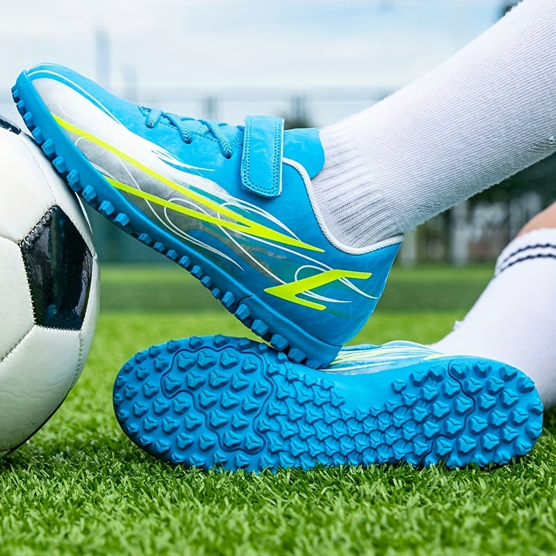 Youth Turf Soccer Shoes Hook And Loop Fastener Safe For Ankle All Season