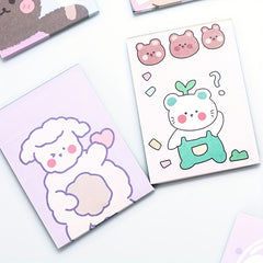 10 Mini Creative Notepad Portable Tearable Cartoon Styles